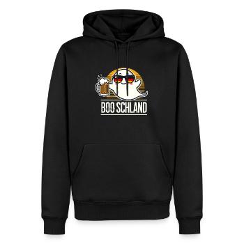 Geist Boo Deutschland Halloween - Männer Premium Bio Hoodie - Schwarz - Vorne - Nico (187cm)