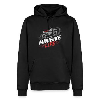 Für echte Minibike-Fans - Männer Premium Bio Hoodie - Schwarz - Vorne - Nico (187cm)