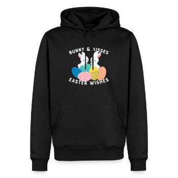 Bunny and Kisses - Men’s Premium Organic Hoodie - black - Front - Nico (187cm)