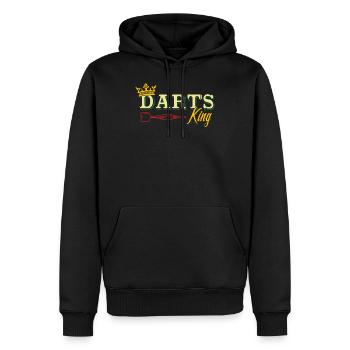 Fléchettes roi fléchettes joueur - Sweat à capuche Premium bio Homme - noir - Devant - Nico (187cm)