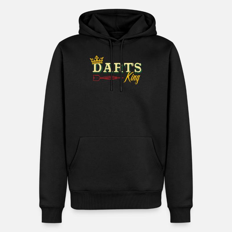 Fléchettes roi fléchettes joueur - Sweat à capuche Premium bio Homme - noir