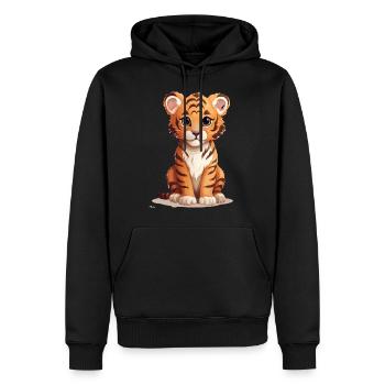 Cute Tiger Baby - Men’s Premium Organic Hoodie - black - Front - Nico (187cm)