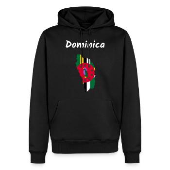Dominica Flag Caribbean Island Holiday Idea - Men’s Premium Organic Hoodie - black - Front - Nico (187cm)