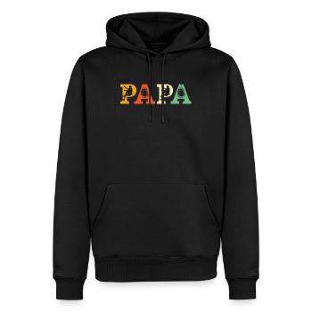 Papa Mountain Climbing T Shirt Retro Papa Mountain - Sweat à capuche Premium bio Homme - noir - Devant - Nico (187cm)