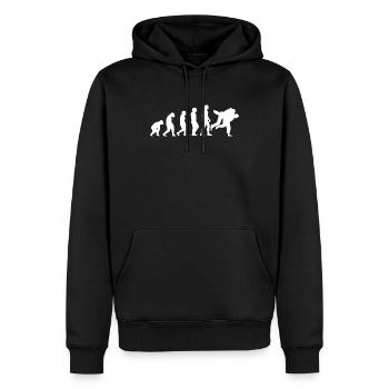 Evolution judo - Männer Premium Bio Hoodie - Schwarz - Vorne - Nico (187cm)