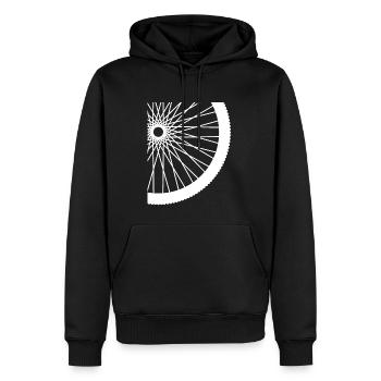 Pneus de roue de vélo - Sweat à capuche Premium bio Homme - noir - Devant - Nico (187cm)