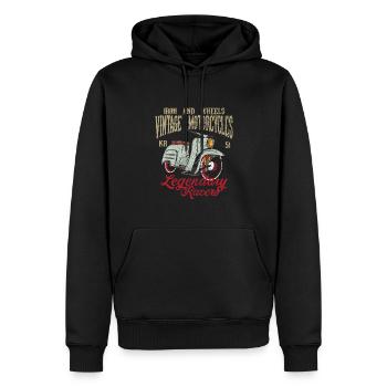Simson Scwalbe KR 51 Legende - Männer Premium Bio Hoodie - Schwarz - Vorne - Nico (187cm)
