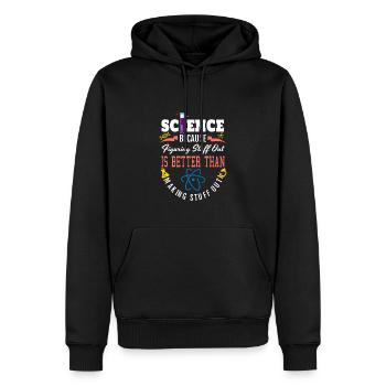 Science Shirt, Science Is Real, Science Figuring - Men’s Premium Organic Hoodie - black - Front - Nico (187cm)