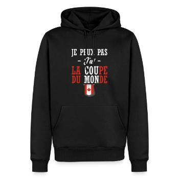 Canada Football | supporter Canadien Football - Sweat à capuche Premium bio Homme - noir - Devant - Nico (187cm)