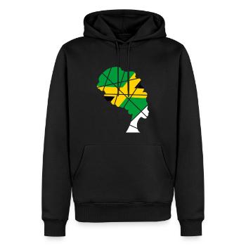 Jamaica Heritage Jamaican Black Woman - Men’s Premium Organic Hoodie - black - Front - Nico (187cm)