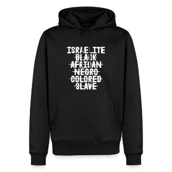 I'm A Hebrew Israelite 12 Tribes Of Israel Yah - Men’s Premium Organic Hoodie - black - Front - Nico (187cm)