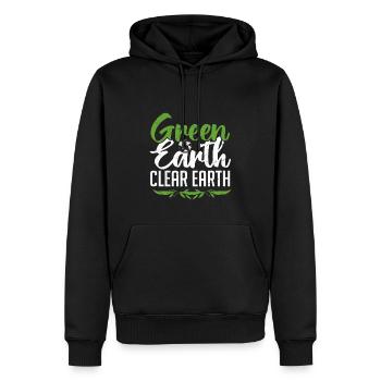Welttag der Erde - Tag der Erde - Männer Premium Bio Hoodie - Schwarz - Vorne - Nico (187cm)