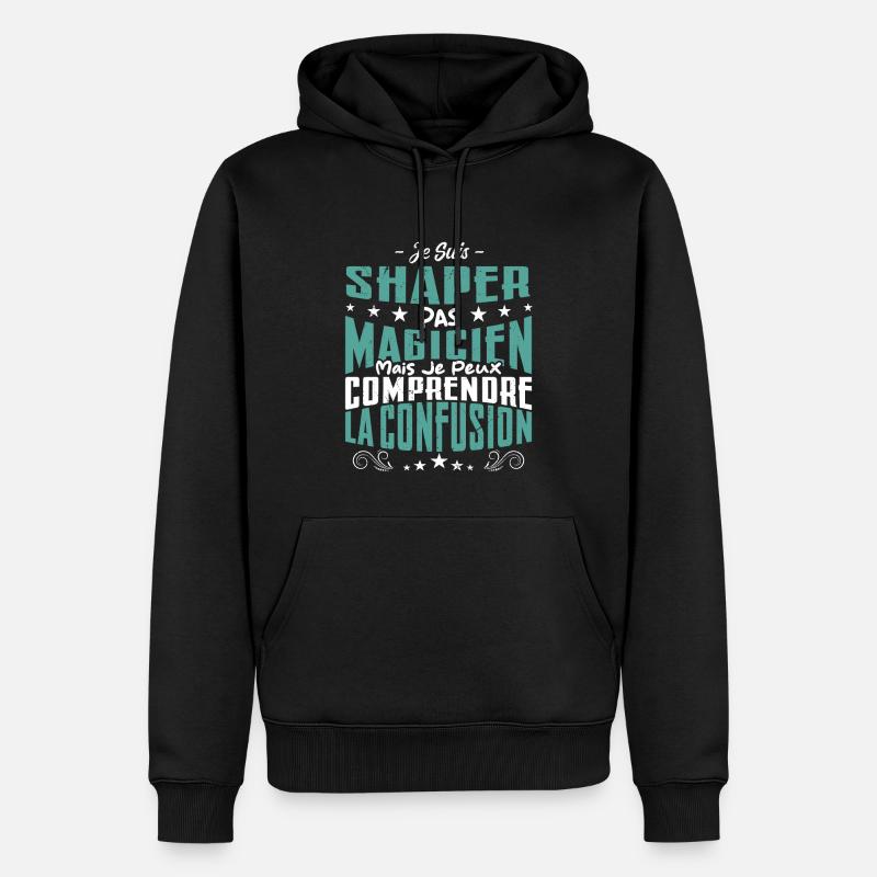 Je Suis Shaper Pas Magicien - Sweat à capuche Premium bio Homme - noir