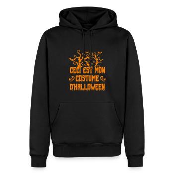 Ceci Est Mon costume d’halloween - Sweat à capuche Premium bio Homme - noir - Devant - Nico (187cm)