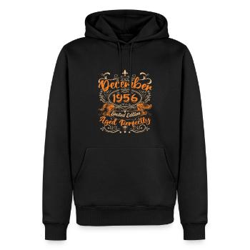 Dezember 1956 | Limitierte Auflage - Männer Premium Bio Hoodie - Schwarz - Vorne - Nico (187cm)