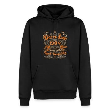 Dezember 1984 | Limitierte Auflage - Männer Premium Bio Hoodie - Schwarz - Vorne - Nico (187cm)