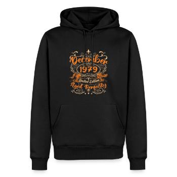 Dezember 1979 | Limitierte Auflage - Männer Premium Bio Hoodie - Schwarz - Vorne - Nico (187cm)