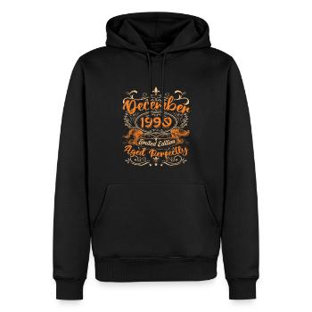 Dezember 1990 | Limitierte Auflage - Männer Premium Bio Hoodie - Schwarz - Vorne - Nico (187cm)