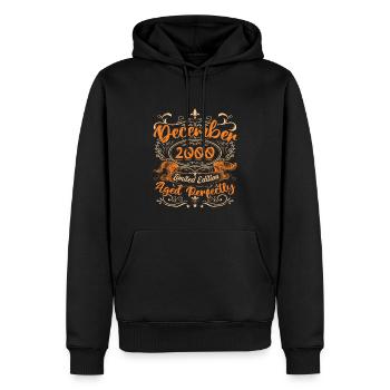 Dezember 2000 | Limitierte Auflage - Männer Premium Bio Hoodie - Schwarz - Vorne - Nico (187cm)