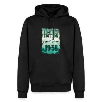 Einzigartig seit 1951 - Männer Premium Bio Hoodie - Schwarz - Vorne - Nico (187cm)