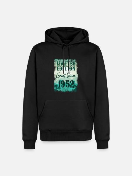 Einzigartig seit 1952 - Männer Premium Bio Hoodie - Schwarz
