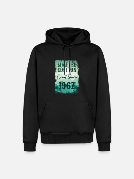 Einzigartig seit 1967 - Männer Premium Bio Hoodie - Schwarz