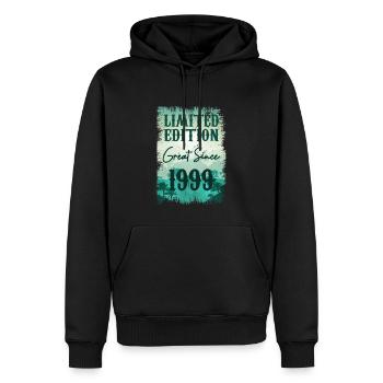 Einzigartig seiner Art seit 1999 - Männer Premium Bio Hoodie - Schwarz - Vorne - Nico (187cm)