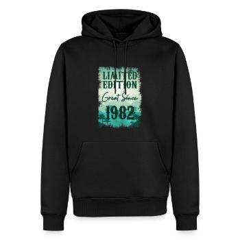 Einzigartig seit 1982 - Männer Premium Bio Hoodie - Schwarz - Vorne - Nico (187cm)