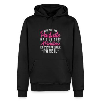 Je Ne Suis Pas Parfaite Mais Je Suis accouveuse - Sweat à capuche Premium bio Homme - noir - Devant - Nico (187cm)