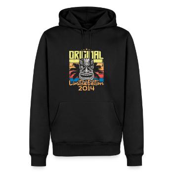 Légendes Sont Nés En 2014 Cadeau D'anniversaire - Sweat à capuche Premium bio Homme - noir - Devant - Nico (187cm)