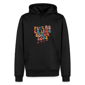 Future Grande Soeur 2023 Cadeau Annonce Grossessee - Sweat à capuche Premium bio Homme - noir - Devant - Nico (187cm)