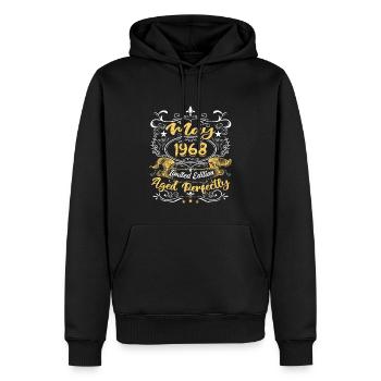 Mai 1968 -Vintage Cadeau d'anniversaire - 1968 - Sweat à capuche Premium bio Homme - noir - Devant - Nico (187cm)