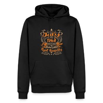 Juli 1968 Jubiläum Vintage Geschenkidee 1968 - Männer Premium Bio Hoodie - Schwarz - Vorne - Nico (187cm)