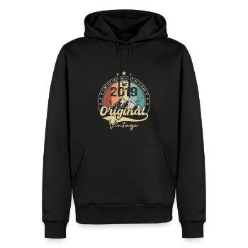 Original Vintage 2019 Limited Edition 2019 - Männer Premium Bio Hoodie - Schwarz - Vorne - Nico (187cm)