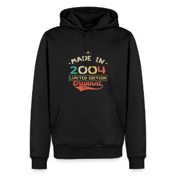 Made in 2004 | Limited Edition 2004 | Original - Sweat à capuche Premium bio Homme - noir - Devant - Nico (187cm)