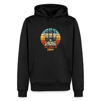 Die Legenden wurden 1994 geboren Jubiläumsgeschenk - Männer Premium Bio Hoodie - Schwarz - Vorne - Nico (187cm)