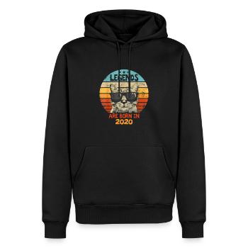Die Legenden wurden im Jahr 2020 geboren Jubiläumsgeschenk - Männer Premium Bio Hoodie - Schwarz - Vorne - Nico (187cm)