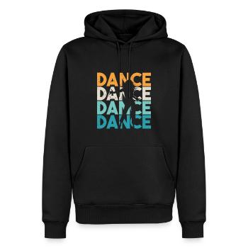 Danse Danseuse Cadeau - Sweat à capuche Premium bio Homme - noir - Devant - Nico (187cm)