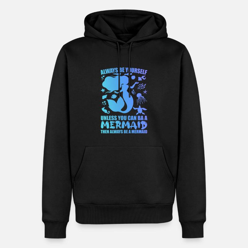 Mermaid - Sirène - Mermaid squad - Sweat à capuche Premium bio Homme - noir