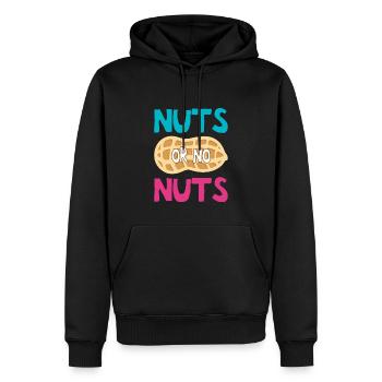 Nüsse oder keine Nüsse Geschlecht enthüllen Babyparty-Geschenk - Männer Premium Bio Hoodie - Schwarz - Vorne - Nico (187cm)