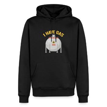 I Have Gas - Funny Gas Pump - Sweat à capuche Premium bio Homme - noir - Devant - Nico (187cm)