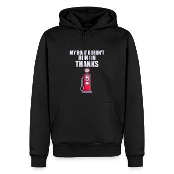 Mein Boot läuft nicht weiter, danke Bootsgeschenke - Männer Premium Bio Hoodie - Schwarz - Vorne - Nico (187cm)