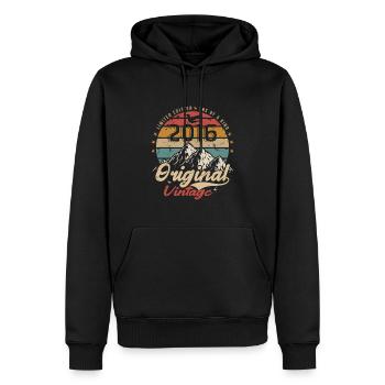 Original Vintage 2016 Limitierte Auflage 2016 - Männer Premium Bio Hoodie - Schwarz - Vorne - Nico (187cm)