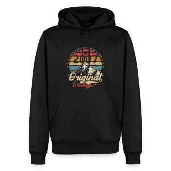 Original Vintage 2007 Limitierte Auflage 2007 - Männer Premium Bio Hoodie - Schwarz - Vorne - Nico (187cm)