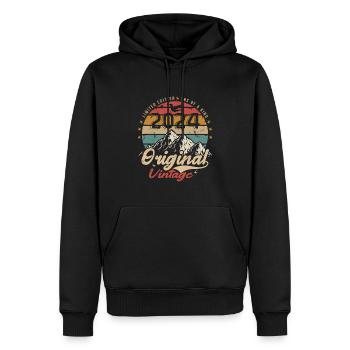 Original Vintage 2024 édition limitée 2024 - Sweat à capuche Premium bio Homme - noir - Devant - Nico (187cm)