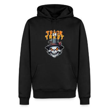 Halloween Design gruseliges Skelett Design - Männer Premium Bio Hoodie - Schwarz - Vorne - Nico (187cm)