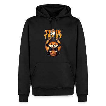 Design d’Halloween Shiba Inu Design - Sweat à capuche Premium bio Homme - noir - Devant - Nico (187cm)