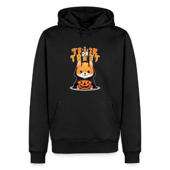 Design d’Halloween Shiba Inu Design - Sweat à capuche Premium bio Homme - noir - Devant - Nico (187cm)