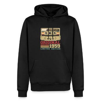 Original 1959 Vintage Geburtstagsgeschenk 1959 - Männer Premium Bio Hoodie - Schwarz - Vorne - Nico (187cm)