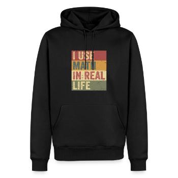 I Use Math In Real Life Funny - Sweat à capuche Premium bio Homme - noir - Devant - Nico (187cm)